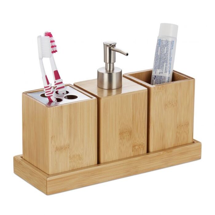 Relaxdays Bathroom Accessories Set