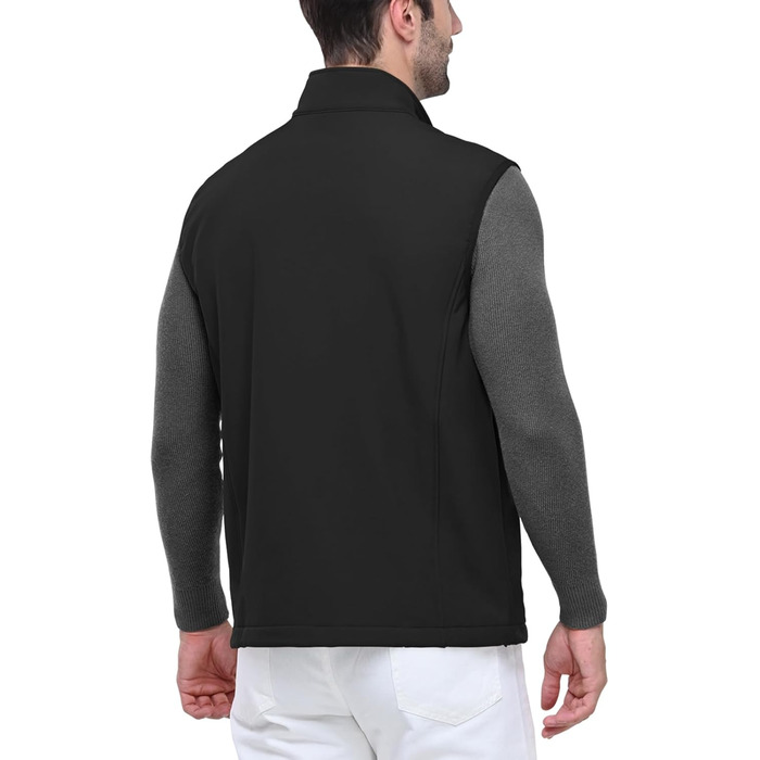 Чоловіча софтшеллова жилетка Outdoor Ventures, чорна, водонепроникна, вітронепроникна, спортивна, з декількома кишенями