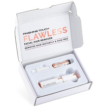 Електричний жіночий триммер для обличчя Finishing Touch Flawless Face - безболісне видалення волосся для чутливої шкіри, білий