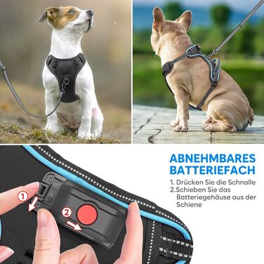 Нашийник для собак з екошкіри, перероблений, для великих та середніх собак, зелений (XS, синій)