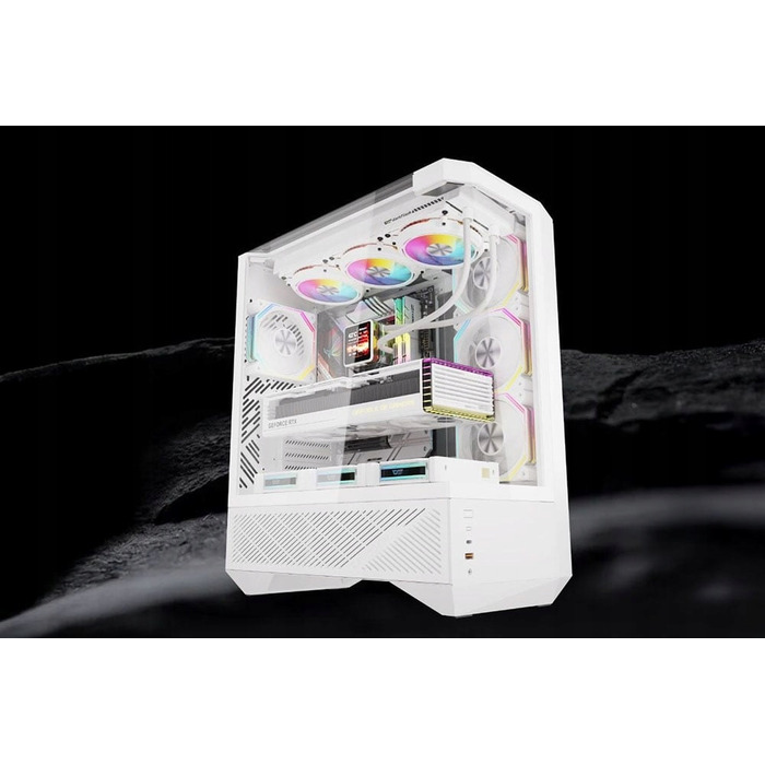 Корпус для комп'ютера darkFlash DY460 White ATX, 4x ARGB вентилятори, USB-C