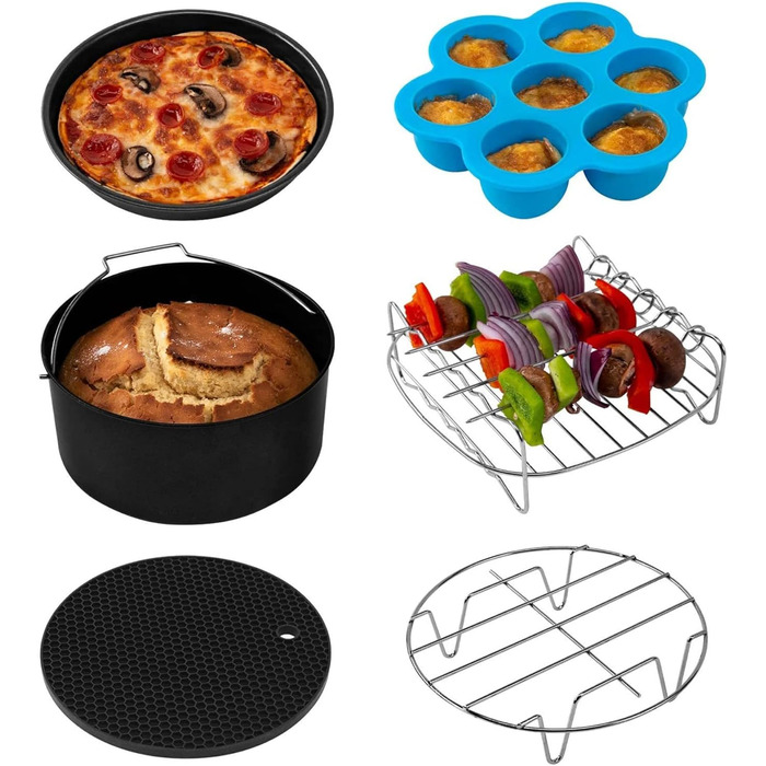 COSORI Air Fryer 5.5L XXL Air Fryer, Hot Air Fryer, Oil-Free Fryer, Airfryer with Digital LED Touchscreen, 11 Programs, Preheating & Keep Warm, Shake Mode, 100 Recipes in German, 1700W 5.5L Black+Colorful