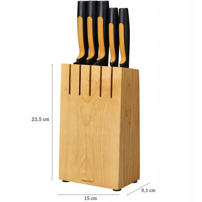 Набір ножів у підставці Fiskars Functional Form, 5 предметів