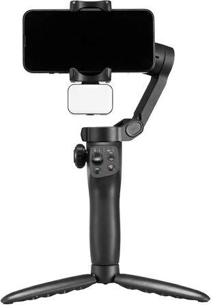 Стабілізатор Gimbal для смартфона VEVOR, 3-осьова стабілізація, трекінг облич/об'єктів, штатив, портативний та складаний, для відеозйомки, DC 3.5–4.2V (вбудована світлодіодна лампа, керування через додаток)