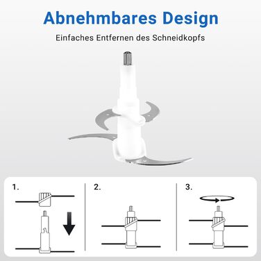 М'ясорубка електрична AMZCHEF для дому з 3 насадками, пристроєм для ковбас та набором кубе | Ідеально для фаршу, ковбасок та домашньої кухні (Сірий)
