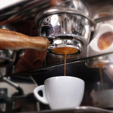 Портфільтр 54мм без дна TUAKIMCE для кавомашин Sage/Breville Barista 870/878/880, з багаторазовим фільтром, дерев'яна ручка, аксесуар для еспресо