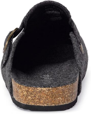 Домашні тапочки Dokela для жінок та чоловіків: зимові клоги з підкладкою, утеплені фетрові тапочки, тепле устілка з корку, зручні шкіряні шльопанці, антиковзаючі, замкнені (42 EU, темно-сірий)