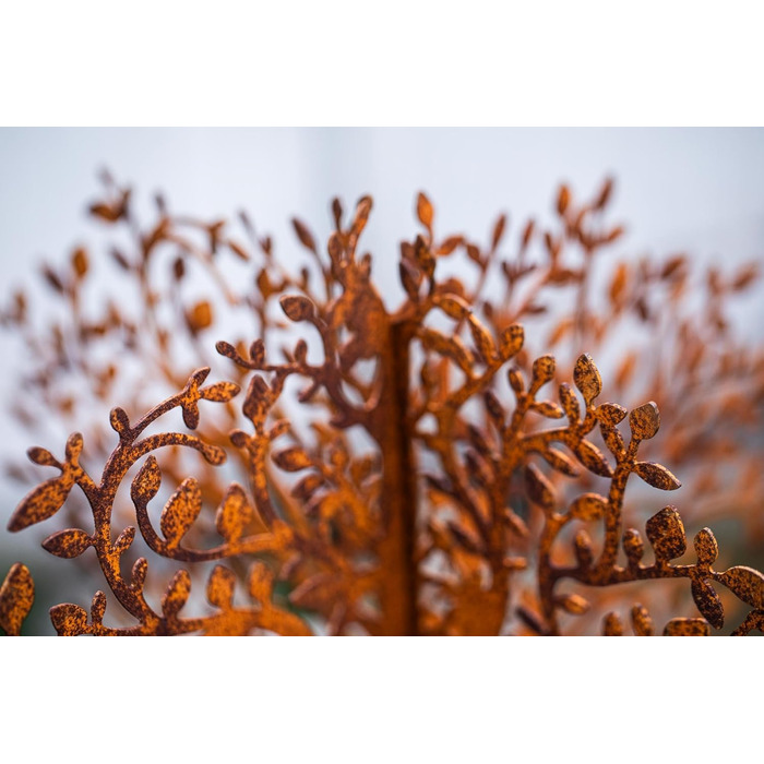 Bornhöft Metal Rust Garden Decor, Patina Rust, Rusty Garden, Rust Decor, Tree, Tree of Life, Garden Decor, Patina Rust, Table Decor, Metal Rust Look (Tree Large)