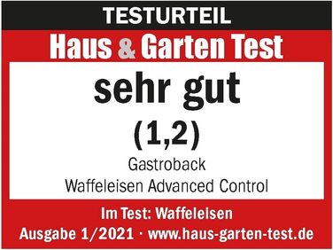Вафельниця GASTROBACK 42424 Advanced Control, 1600 Вт, 5 програм, 7 рівнів підсмаження, LCD-дисплей, нержавіюча сталь, срібляста, одиночна