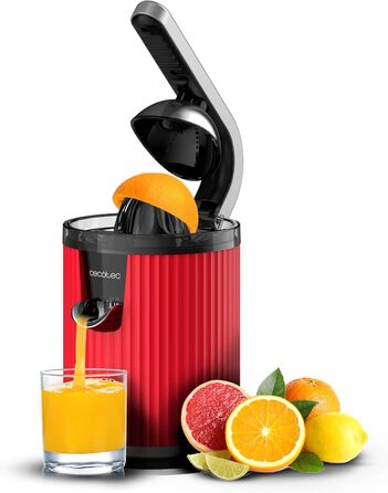 Електрична соковитискачка для цитрусових Cecotec Xqueeze RetroJuice 600 Green - 600 Вт, нержавіючий фільтр, пластиковий конус, механізм видалення м'якоті, захист від бризок