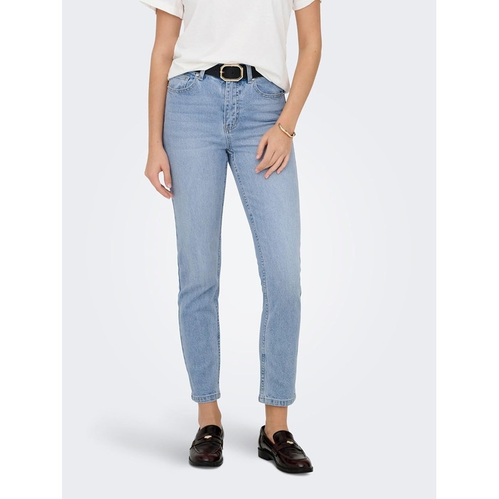 Жіночі джинси прямого крою ONLY ONLEMILY Hohe Taille, світло-синій денім, 26W 34L