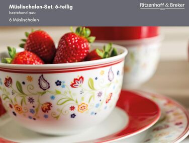 Ritzenhoff & Breker Doppio Shanti 30-Piece Porcelain Dinnerware Set (Muesli Bowls)