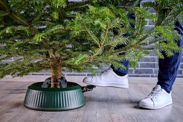 KRINNER® X-Series Christmas Tree Stand X-260 New Christmas Tree Stand incl. Foot Pedal and 3.5 Liter Water Tank for Tree Height up to 2.6m Made IN Germany 94325