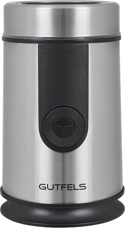 Електрична кавомолка GUTFELS COFFEE 5010, 50 г, нержавіюча сталь, з віконцем, SAFE-CLOSE