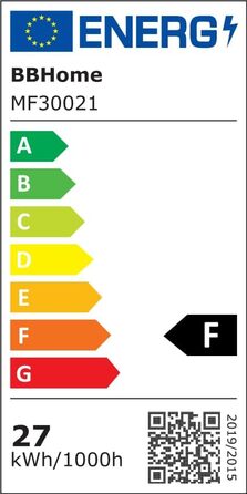 LED торшер BBHome для вітальні з регулюванням яскравості, 27W, з лампою для читання 6W, дистанційним керуванням та сенсором, 3000K-6500K, срібний
