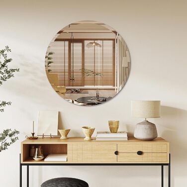 Круглий дзеркало Anyhi без рами, 40.6 см, для ванної, вітальні, спальні, з монтажем на стіну