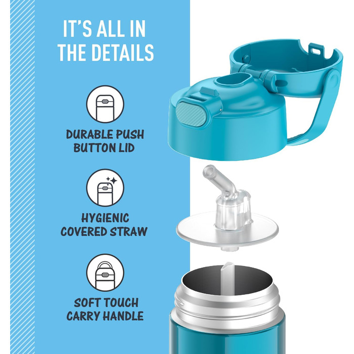 Термос Thermos Funtainer 340 мл, фіолетовий (12 oz) - дитяча пляшка для напоїв