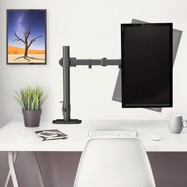 Кронштейн для монітора suptek для LCD LED екранів 13-27 дюймів, регульований настільний тримач до 10 кг, VESA 75/100, чорний