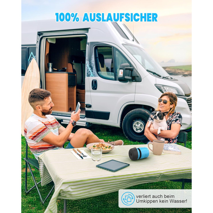 Складана пляшка для води для собак Lesotc, 520 мл, блакитна - для прогулянок, подорожей, кемпінгу