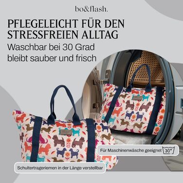 Сучасна переносна сумка для собак Portland від Marielle Dog – 44x26x32 см – для собак до 7 кг – зручна та стильна, миється, екологічна