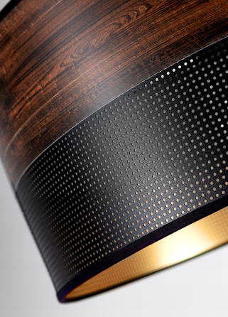 Стильна настільна нічна лампа з абажуром у кольорі венге, сучасний лофт, LED