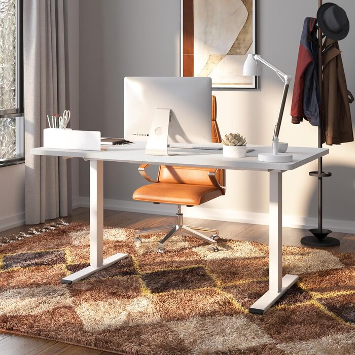 Електричний стіл SANODESK 120x60 см, 2 мотори, ергономічний, чорний, регульована висота, товщина стільниці 25 мм, для офісу та дому