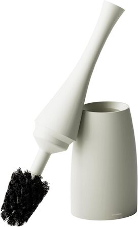 Мінімалістична щітка для унітазу COSMIC SAKU в скандинавському стилі з пластику та смоли. Тримач для щітки для унітазу, матовий (слонова кістка)