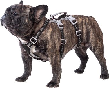 Нашийник для собак Huntboo, великі породи, анти-злам, світловідбиваючий, водонепроникний, регульований, для прогулянок та бігу (Чорний, L, упаковка з 1)