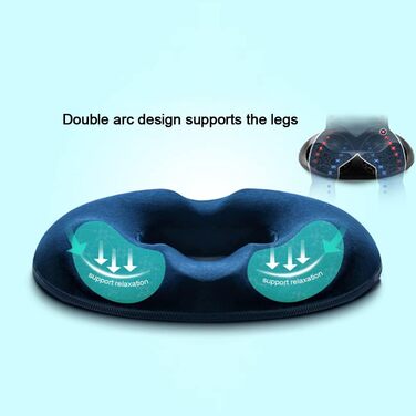 Portable Foam Orthopedic Hemorrhoid Seat Cushion, Ergonomic Seat Cushion for Hemorrhoids and Prostate, Pain-Relieving, Toilet Seat Cushion Massage Cushion (Male)