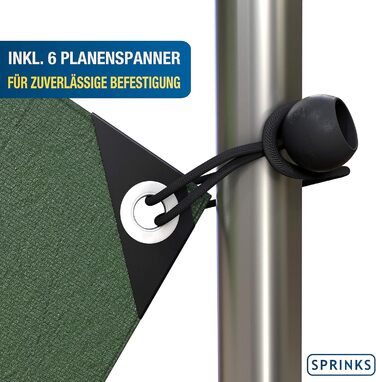 Professional Tarp 240 g/m² [3x4m] - Robust woven tarp with eyelets - Waterproof and UV resistant tarp - Tarp for outdoor use - Weatherproof all-purpose tarp including 6 tarp straps