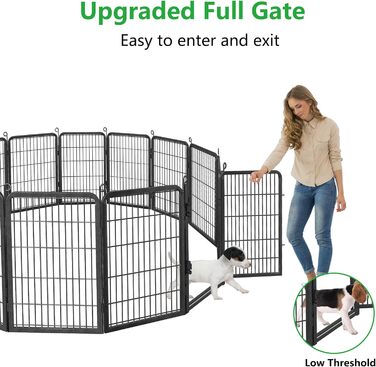 Вольєр для собак на вулицю: міцний, 42 панелі, висота 101.6 см, з воротами