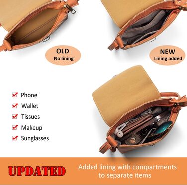 Сумка жіноча через плече Kleine Umhängetasche, екошкіра, помаранчева - компактна кросбоді для дівчат з замком