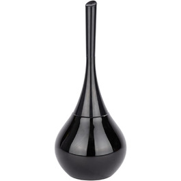 Набір для туалету WENKO Mod. Flakon: тримач щітки та щітка для унітазу, чорний, кераміка та пластик, 17x42.5 см