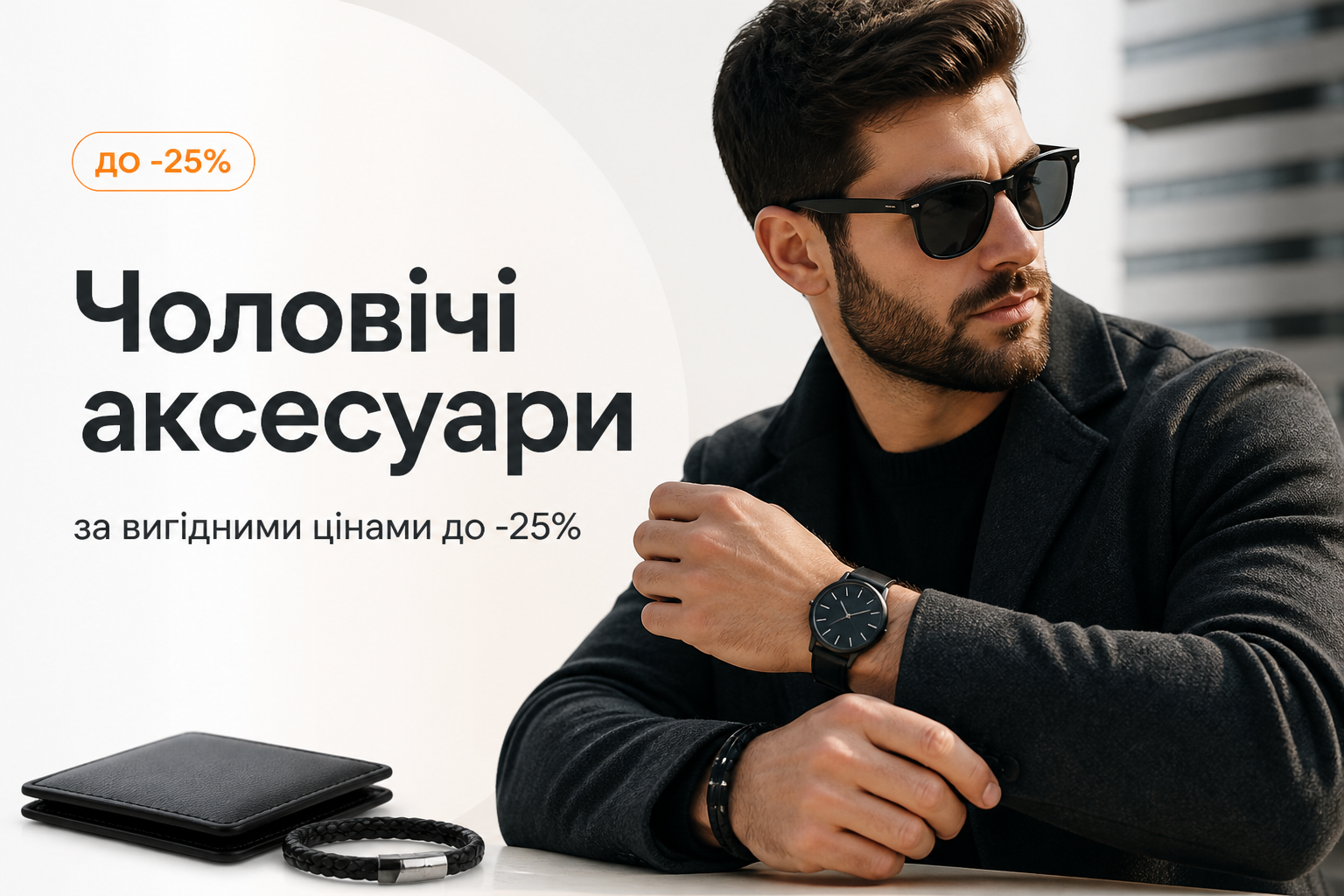 ⌚ Чоловічі аксесуари за вигідними цінами до -25%