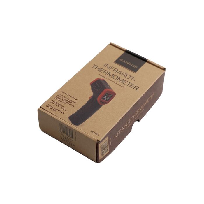 Бездротовий термометр для гриля Santos – Контроль через додаток (Android & iOS) – 100м, Dual-Sensor, до 300°C, Магнітний кріплення, Інфрачервоний термометр