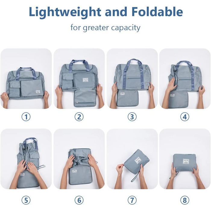 Спортивна сумка Flintronic 35L, водонепроникна, для подорожей та вихідних, блакитна (з багажним жетоном)