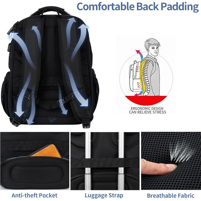 VANKEAN 17-inch extra large laptop backpack (travel backpack)