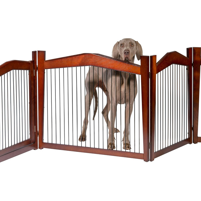 Дерев'яний вольєр для собак Dobar® розмір M з функцією столу - вольєр-будка для собак, 83 x 55 x 59 см, білий (коричневий, L 101 x B 71 x H 80 см)