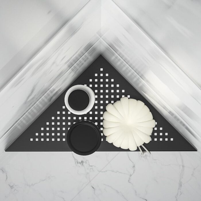 Поличка для душу Eck з нержавіючої сталі 304, стелаж для ванної кімнати з сітчастою конструкцією для плитки, вбудована поличка для ремонту ванної кімнати (щітка, 254 мм - 2 шт.) (305 мм - 2, чорний)