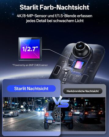 Відеореєстратор-дзеркало Pelsee S12 Native 4K + 2.5K, 12