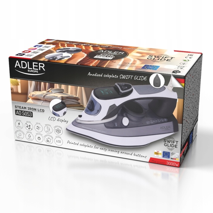 Праска Adler AD5053 3000 Вт, сіра