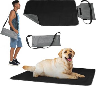 Килимок для собак та котів на вулицю та в будинок YFbrite, водонепроникний, з штучної шкіри, для кемпінгу (S)