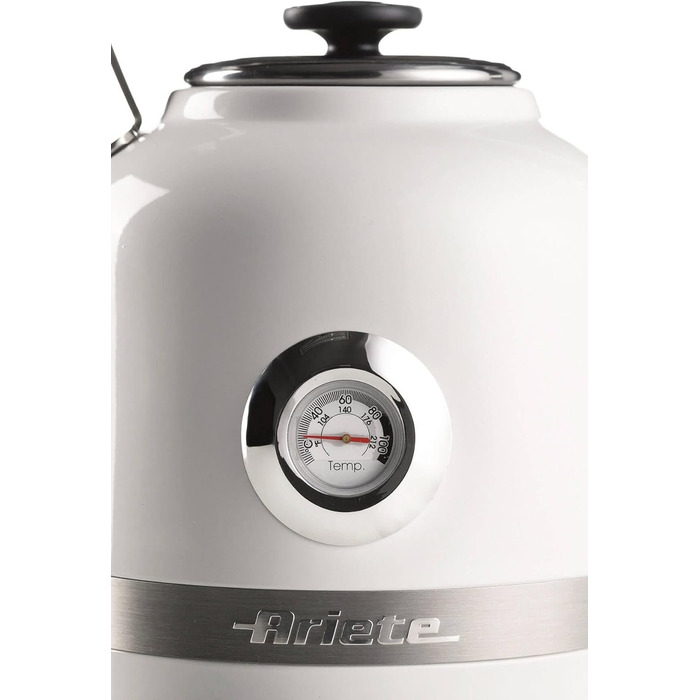 Електричний чайник Ariete Moderna 2854 з термометром, білий, 1.7 л, 2000W