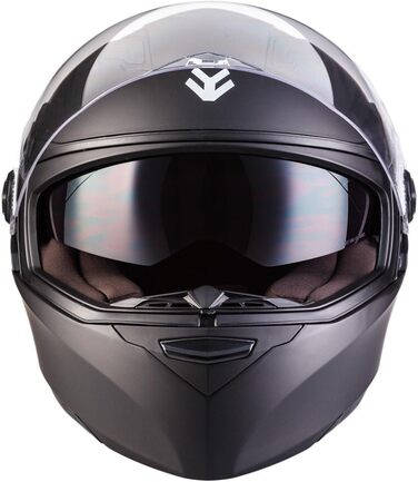 Мотошолом ARMOR HELMETS AF-77 матовий чорний, інтеграл, повнолицевий, для мотоцикла, скутера, спортбайка, ECE 22.05, сонцезахисний візор, швидкознімний замок, розмір L (59-60 см)