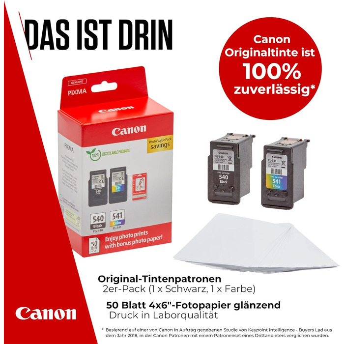 Комплект оригінальних картриджів Canon PG-540 та CL-541 FINE з фотопапером, нова упаковка 2024