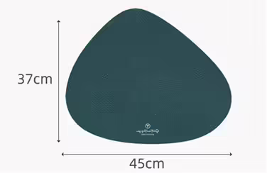 Set of 4/Set of 6 Placemats and Coasters, Triangle Oval Leather Table Sets, Water Drop Design, Wipeable Table Mat, Waterproof, Oil-Resistant, Non-Slip, Heat-Resistant Placemats (Gray, 6-Piece)