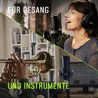 Shure SM4 Студійний конденсаторний мікрофон XLR для вокалу та інструментів (SM4-K-KIT) | Металевий корпус
