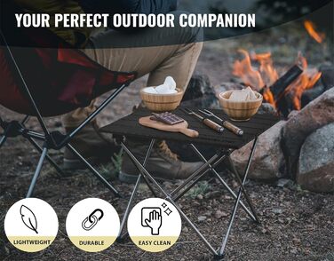 Trekology Стіл для кемпінгу: легкий, складаний, портативний, чорний Obsidian