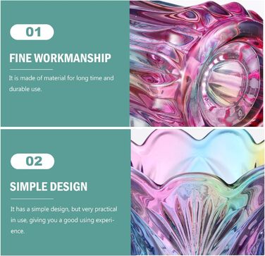 Ваза Gatuida: скляна ваза для декору, сучасний дизайн, кольорова скляна ваза, ваза-радуга, рожева ваза для стильного декору столу, весілля та дому