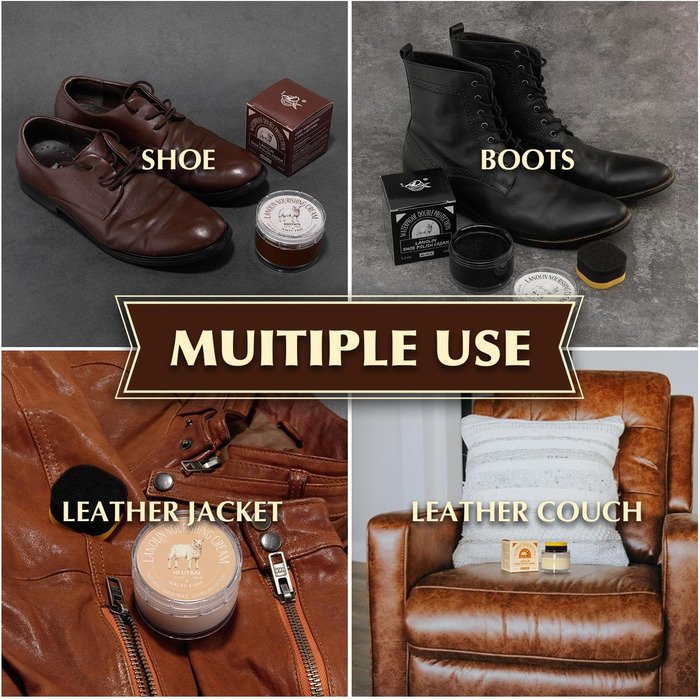 SALTY FISH Shoe Cream with Shoe Polish Sponge Applicator